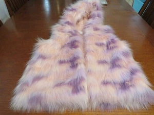 Girls The Children's Place Fuzzy Fur UNICORN VEST Plush Pink & Purple XL 14 TCP - Picture 1 of 8