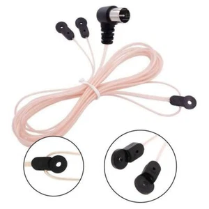 Antena aérea FM 75 ohmios tipo F enchufe macho para señal doméstica radio estéreo E4I3 - Imagen 1 de 12