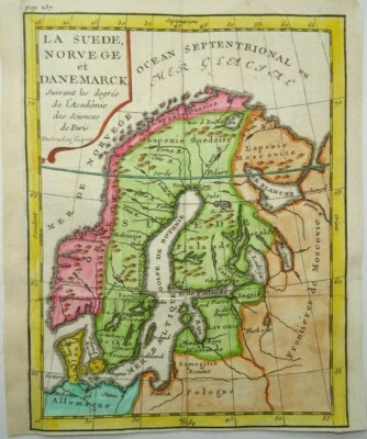 Antique Map of Scandinavia by Claude Buffier 1746 - Image 1 of 2