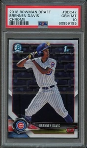 BB - 2018 Bowman Chrome - #BDC47 - Brennen Davis - PSA 10 - Bild 1 von 2