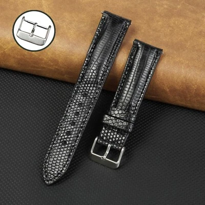 Genuine Lizard Leather Watch Strap Men Real Lizard Watch Band Quick Release Gift - Image 1 of 4