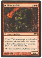GOBLIN CHIEFTAIN X1  MAGIC Mtg - M12 CORE SET - NEAR MINT (NM) UNPLAYED!