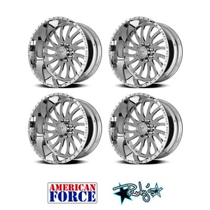 (4) 20x10 American Force Polished SS8 Octane Wheels For Chevy GMC Ford Dodge - Picture 1 of 1