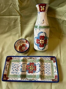 HD DESIGNS CORDOVA RAMEKIN WINE CARAFE 3 PART SEEVING DISH SET - Picture 1 of 10