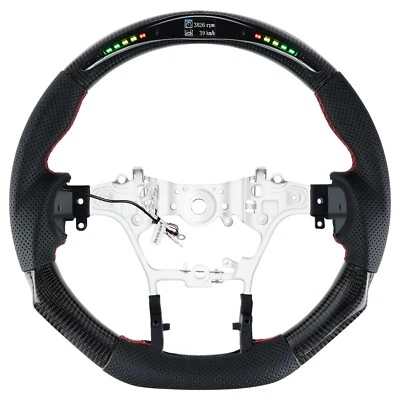 Real Carbon Fiber LED Steering Wheel For Toyota Hilux Revo Fortuner 15-2022 - Image 1 of 4
