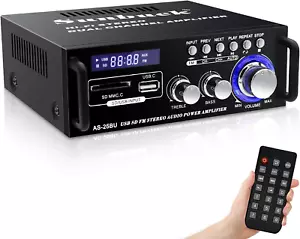 Max 300Wx2 Home Stereo Amplifier Bluetooth Stereo Receiver Hi-Fi Small Speake... - Picture 1 of 8