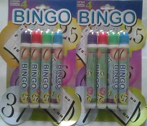 8 x BINGO DABBERS/ MARKERS MULTI-COLOURED PENS FOR BINGO TICKETS GREAT VALUE - Picture 1 of 2