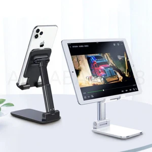 Adjustable Phone Tablet Desktop Stand Desk Holder Mount Cradle For iPhone iPad - Picture 1 of 13