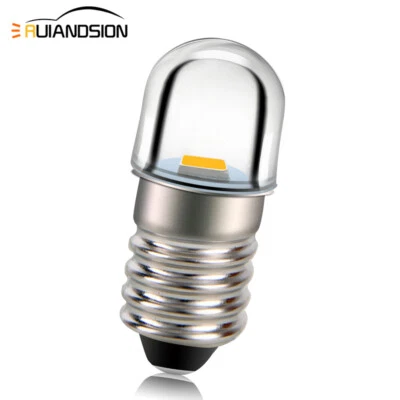 DC 3V/ 4.5V/ 6V/ 12V E10 LED Lampe à ampoule intérieure à vis Blanc/ Blanc chaud - Imagen 1 de 4