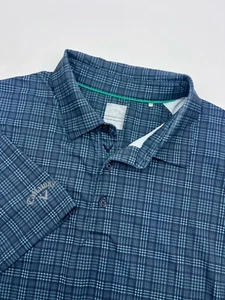 Callaway Golf Polo Shirt Mens XLT Blue Plaid Swing Tech Opti-Dri Stretch - Picture 1 of 10