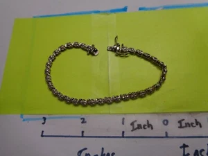 8,2 GRAMM STERLINGSILBER ARMBAND 7 1/4 ZOLL LANG SCHÖNES DESIGN C-1 - Bild 1 von 2