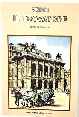 Opera Music score Verdi Il Trovatore Kalmus Piano/Vocal Score  English & Italian - Image 1 of 4