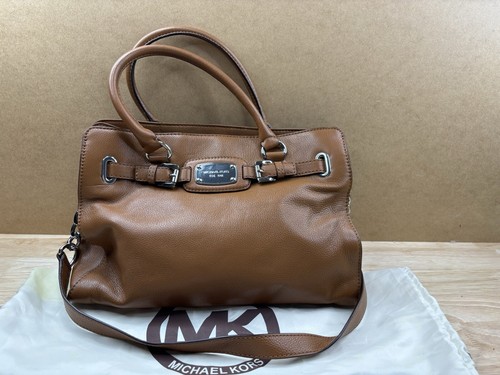 Borsa borsa Michael Kors grande in pelle Hamilton East West marrone