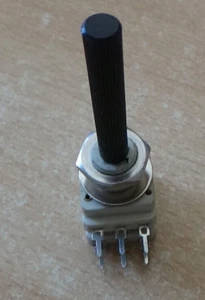 Präzissions Drehpotentiometer 2 x 100 kOhm Stereo Fabr. PIHER, NEU - Bild 1 von 3