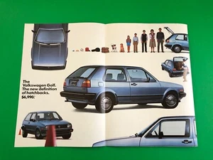 1985 1986 VOLKSWAGEN GOLF VW ORIGINAL PRINT AD ADVERTISEMENT 3 PAGE - Picture 1 of 2