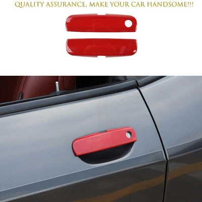 Cubierta de manija de puerta lateral exterior rojo fuego para Dodge Challenger 2015-2023 Foto 1 de 4