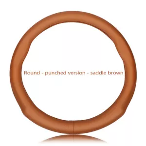 15" Leather Steering Wheel Cover Breathable for Mercedes-Benz GLA GLB GLC GLE - Foto 1 di 8