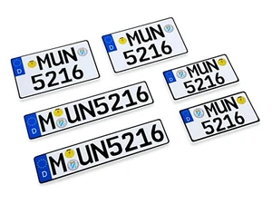 1:10 Maßstab Deutsch RC Auto LKW Nummer Nummernschilder Kennzeichen Paar - Bild 1 von 8