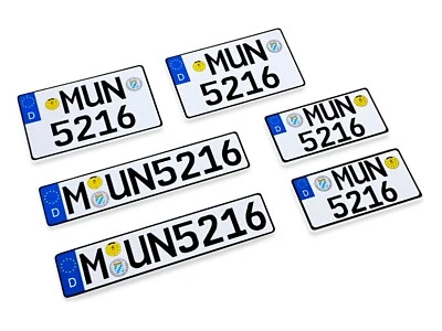1:10 Scale German Deutsch RC Car Truck Number License Plates Plate Pair - Image 1 of 2