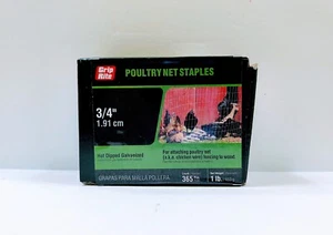 3/4 In. Hot-dip Galvanized Staples (1 Lb.-pack) | Net Poultry Rite Staple Grip - Picture 1 of 4