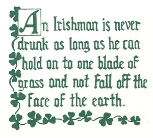 An Irishman is never drunk 6 pcs 1.75 X 1.75" Overglaze Waterslide Ceramic Decal - Picture 1 of 1