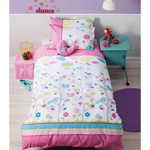 Cubby House Boys Birdie Tree Reversible Quilt Cover Set Single Double OR Cushion - Picture 1 of 5