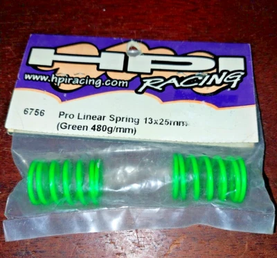 HPI RS4 Pro Linear Spring Set 13x25mm (Green 480g/mm) Super Nitro RS4 2 Racer - Image 1 of 2