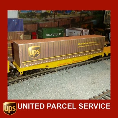 CARD KIT SHIPPING CONTAINERS SCOTLAND U.K UPS United Parcel Service Model Shipping Containers 40ft x4 Scale HO 1:87