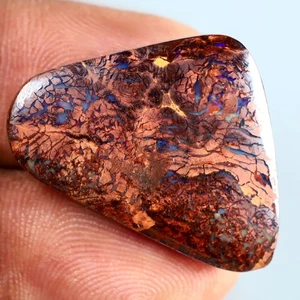17,18 ct ausgefallene Form (27 x 19 mm) mehrfarbiger australischer Koroit Boulder Opal - Bild 1 von 1