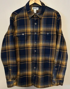 Duluth Trading Flapjack Fleece Lined Relaxed Fit Shirt Jacket Plaid Mens Size LT - Picture 1 of 8