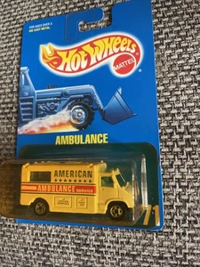 1990 Mattel Hot Wheels #71 American Ambulance (Blue Card), White vehicle. - Picture 1 of 2