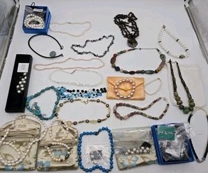 Pearls Turquoise Etc 925 14k Beads Necklace + Lot Honora Imperial Nicky Butler - Picture 1 of 18