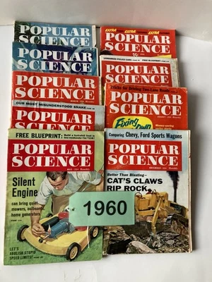 Vintage Popular Science Magazines 1960 Issues Foto 1 de 3