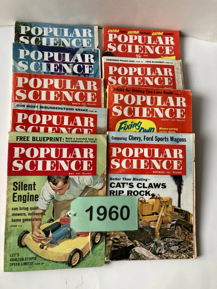 Vintage Popular Science Magazines 1960 Issues Foto 1 de 3