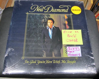 Neil Diamond - I'm glad you're here - 1977 Vinyl SEALED -SONG PRINT ERROR "SEND" - Image 1 of 4