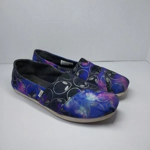 Scarpe slip on Toms donna taglia 8 tela Toms multicolore sliver alieni galassia - Foto 1 di 13