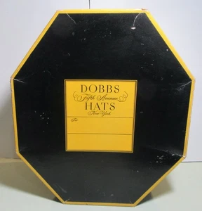 Dobbs Fifth Avenue Octagonal Hat Box Only ( 15 1/4" x 13 1/4" x 7 1/4" ) ML - Picture 1 of 14