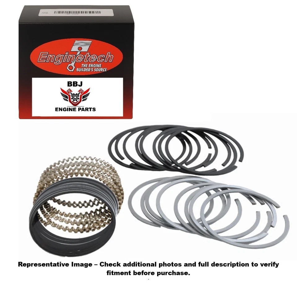 Anillos de pistón Enginetech para Chevy Chevrolet GMC 283 307 SBC 1957-1973 Foto 1 de 4