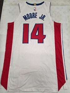 Pistons WENDELL MOORE JR #14 Player Issued PI 2024/25 Basketball JERSEY White 50 - Picture 1 of 2