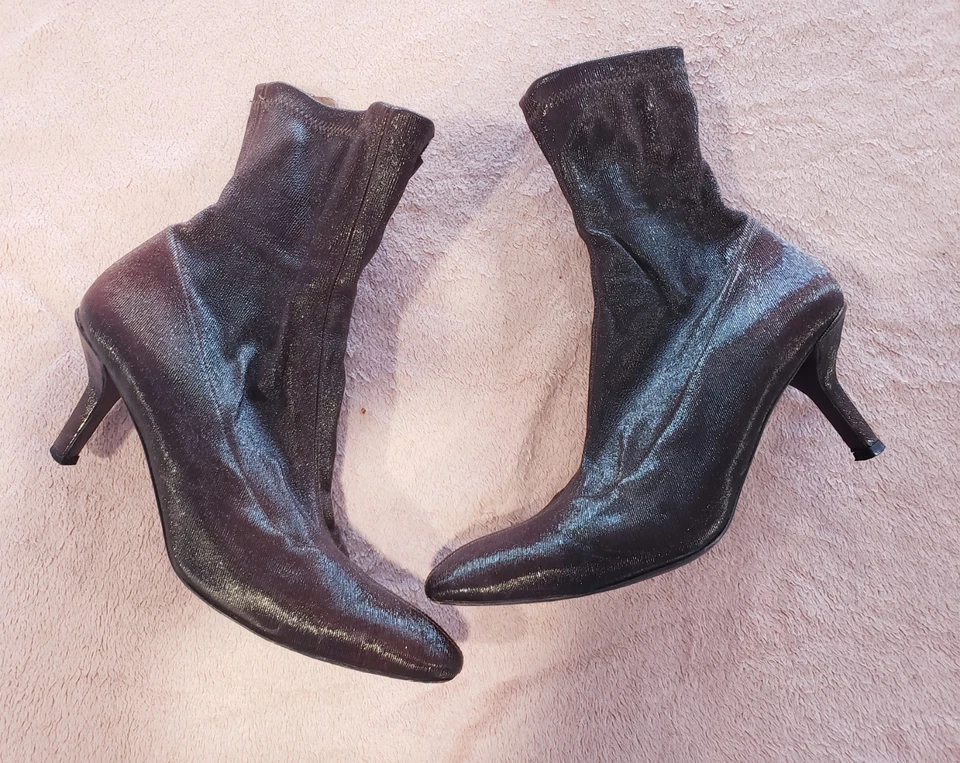 正品 FENDI - Sparkle 女式踝靴勃艮第 35.5 码意大利制造  — 第 1/4 张图片