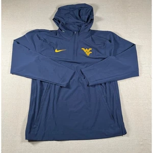 Nike Team Issued 1/4 Zip Hoodie Collapsible Mens Size Medium West Virginia  - Picture 1 of 5