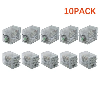 10Pcs Relay MY4NJ 12V DC Small relay 5A 14PIN Coil DPDT HH54P - Image 1 of 4