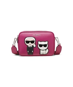 NEU MIT ETIKETT $ 178 KARL LAGERFELD PARIS MAYBELLE KAMERATASCHE in FUCHSIA MIT ETUI - Bild 1 von 11