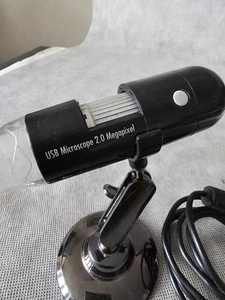 USB Digital Mikroskop + Stativ, LED Ringlichter, 20-200 x mag, 2mp - Bild 1 von 8