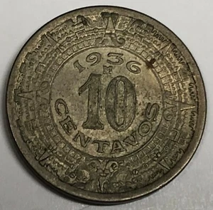 # C249 MEXICO COIN, 10 CENTAVOS 1936 - Picture 1 of 2