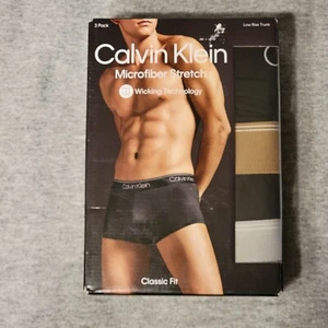 Calvin Klein Low Rise Trunks Microfiber Stretch Men's 2XL Underwear 3pk - Picture 1 of 4