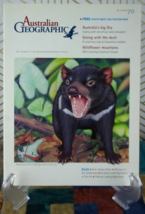 Australian Geographic Magazine April Juni 2003 #70 Tasmanische Teufel Poster Karte - Bild 1 von 2