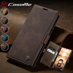 Magnetic Wallet Case Leather Flip Cover for Samsung Galaxy S22/S23/S24/S25 Ultra - Picture 1 of 24