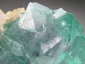 Cristales de fluorita verde y cuarzo, Riemvasmaak, Sudáfrica - Imagen 1 de 6