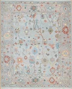 Grey Oushak Contemporary floral Hand-knotted rugs Antique Ethnic for living area - Picture 1 of 10